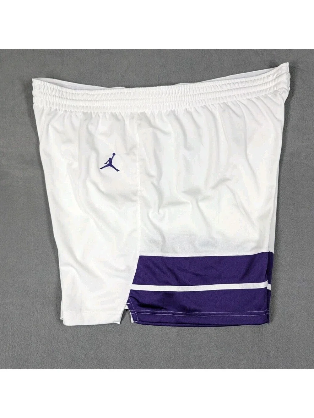 Jordan Mens 4XL White Purple Dri Fit Overtime Basketball Athletic Shorts NWT New